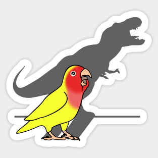 T-Rex Shadow Rosy faced Yellow Lovebird Sticker